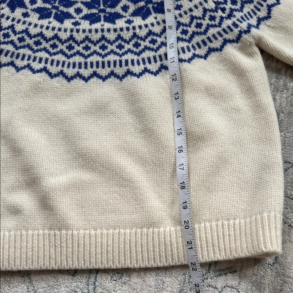 Boden Blue and Cream Nordic Pattern Sweater - Picture 4 of 9